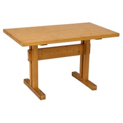 Charlotte Perriand Pine Wood Table for Les Arcs, France, circa 1960