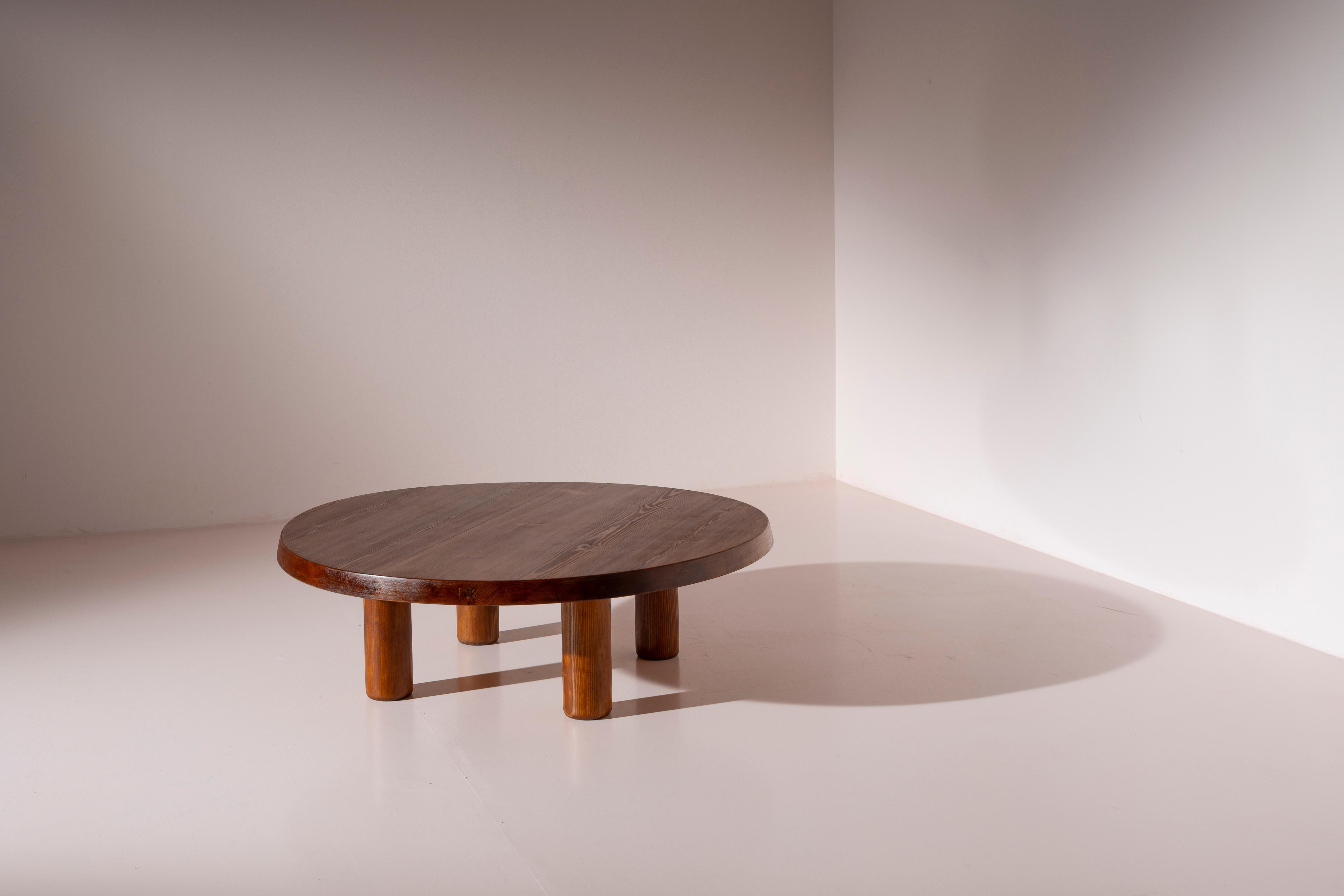 Mid-20th Century Charlotte Perriand pinewood coffee table, France, late 1960s For Sale