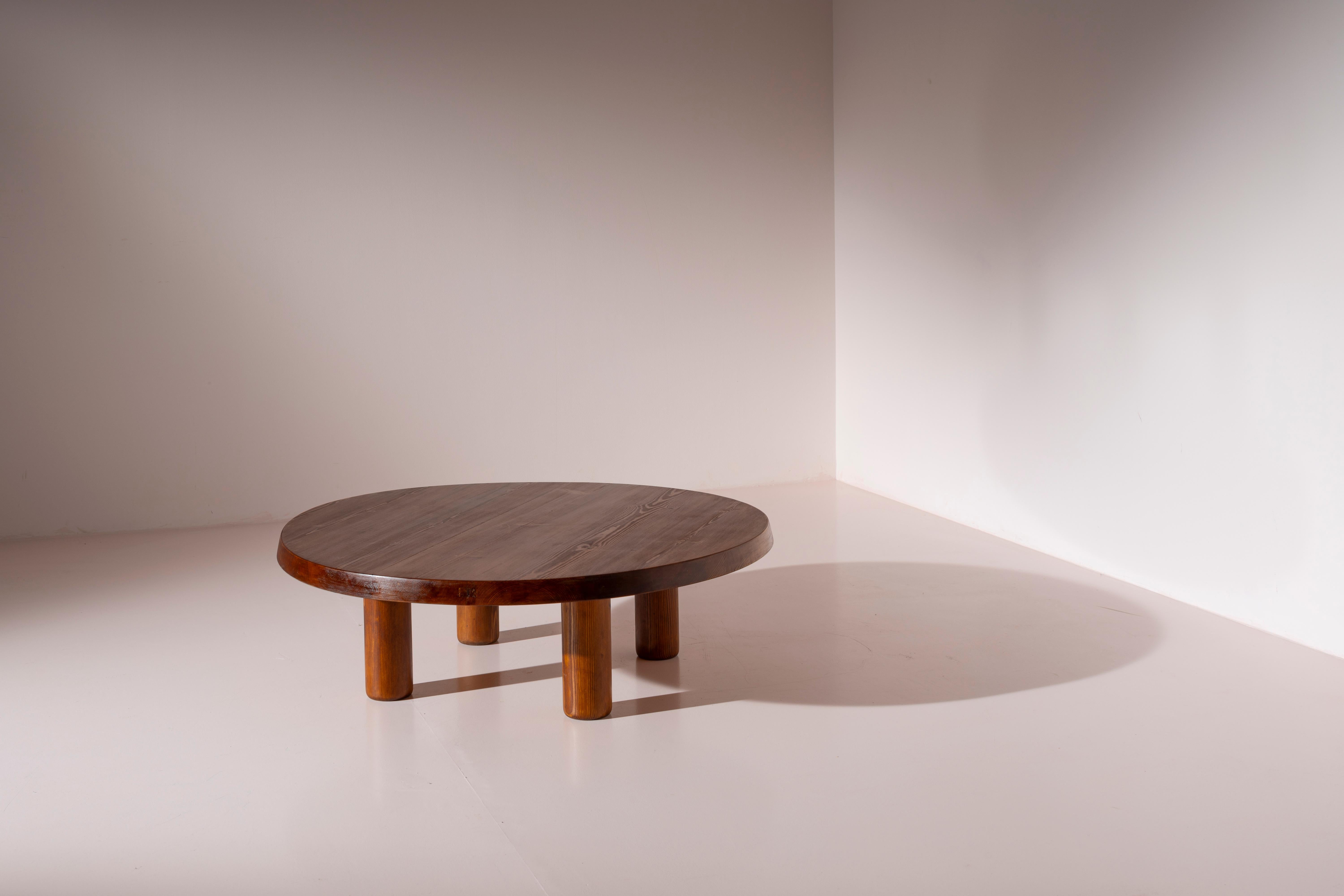 Mid-20th Century Charlotte Perriand pinewood coffee table, France, late 1960s