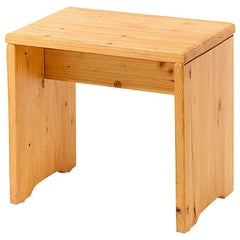 Charlotte Perriand Pinewood Stool, for a Ski Station Resort Les Arcs in France