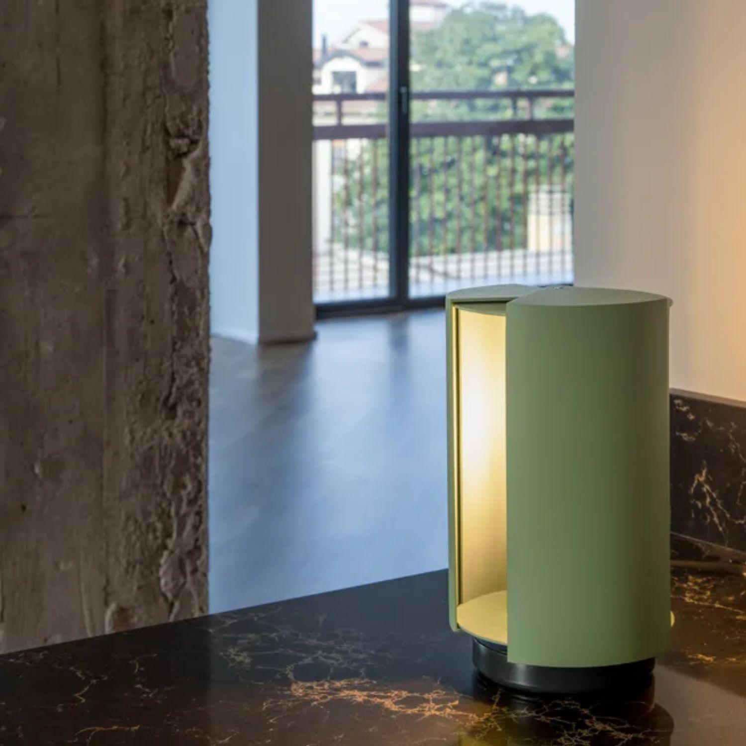 Metal Charlotte Perriand 'Pivotante À Poser' Table Lamp in Red for Nemo For Sale