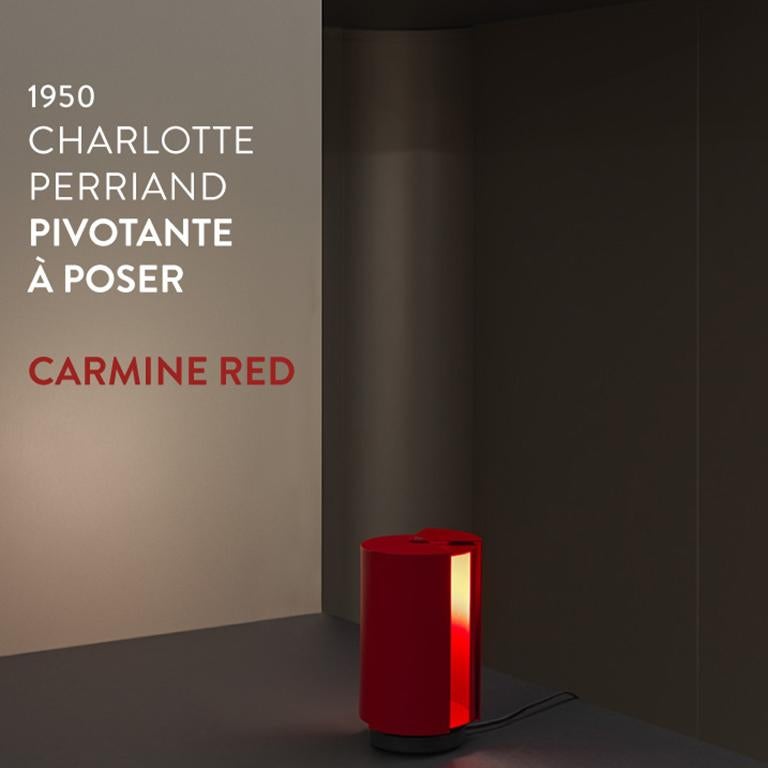 Mid-Century Modern Charlotte Perriand 'Pivotante À Poser' Table Lamp in Red For Sale