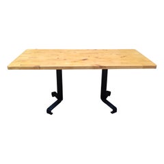 Charlotte Perriand' Rectangular Table "SAM" , "pied canard"Les Arcs, circa 1969