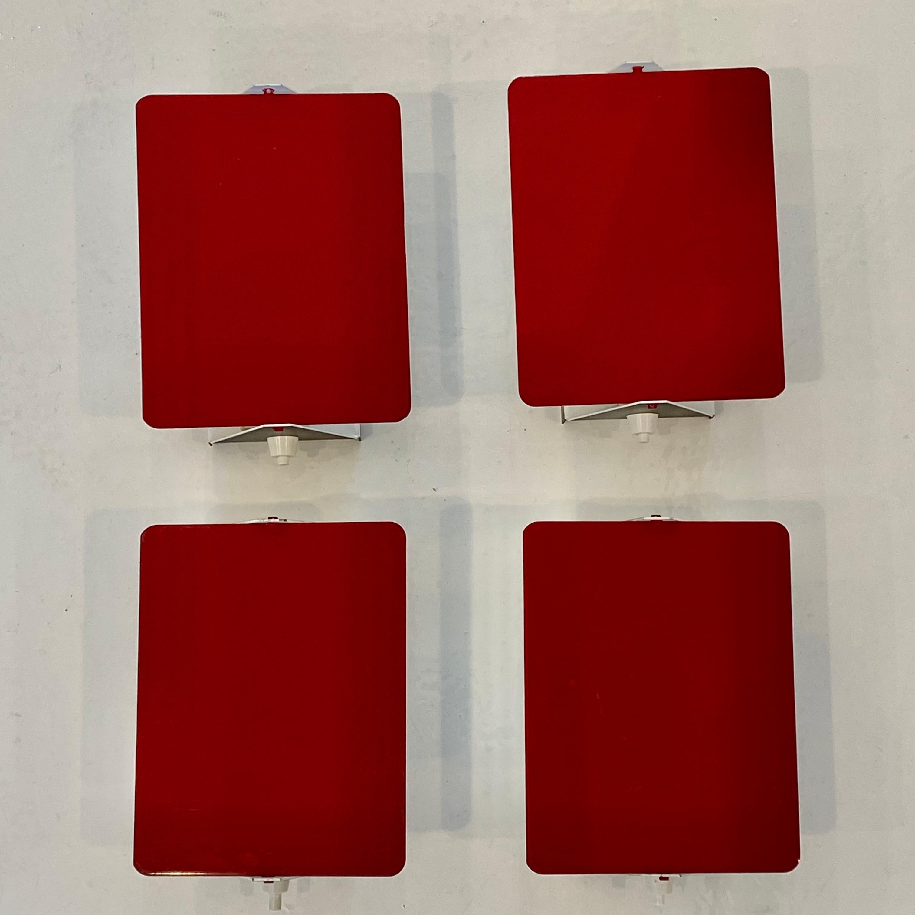 French Charlotte Perriand Red CP1 Sconces For Sale