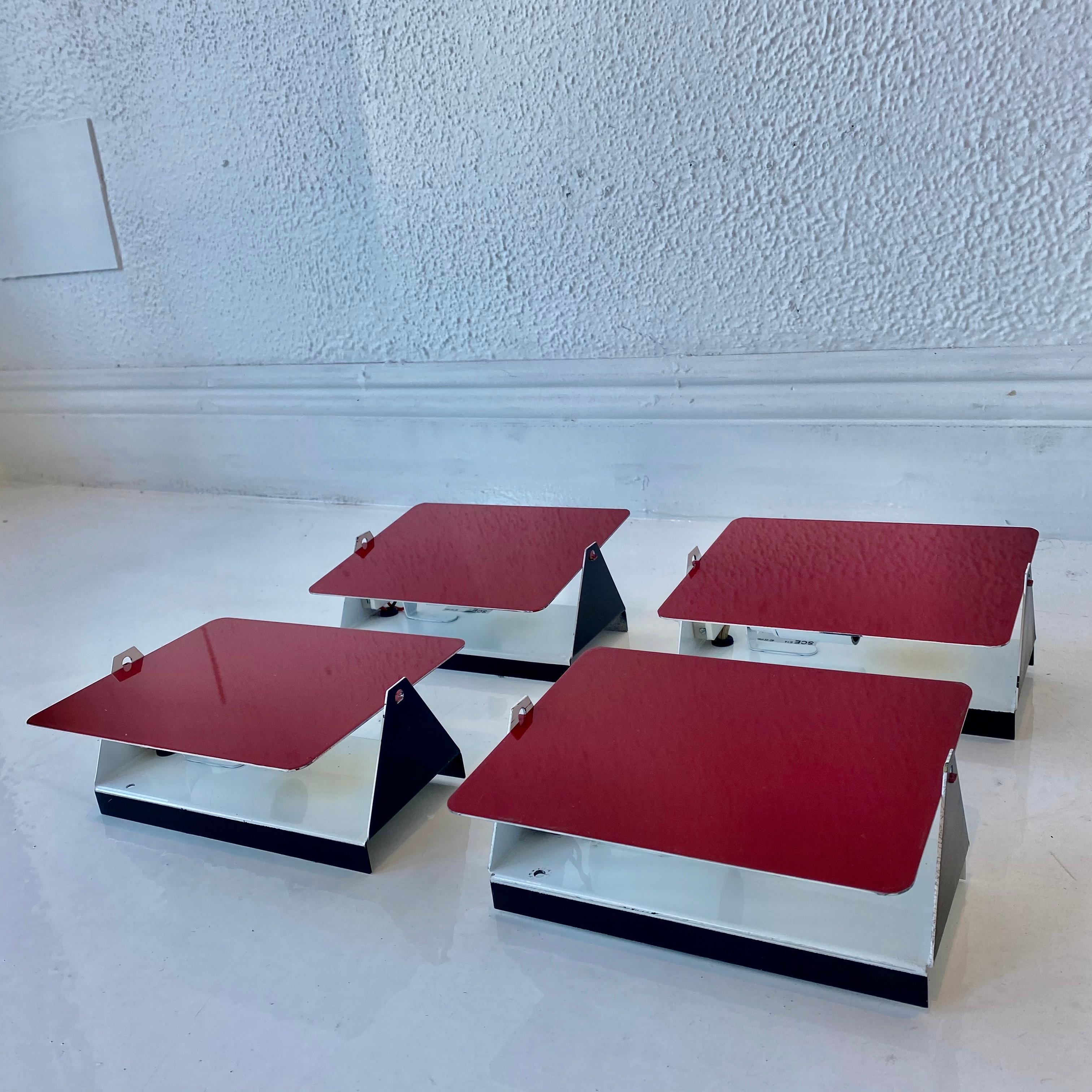 Charlotte Perriand Red CP1 Sconces In Good Condition For Sale In Los Angeles, CA