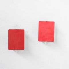 Charlotte Perriand Red Mid-Century Wall Lights '2 Available'