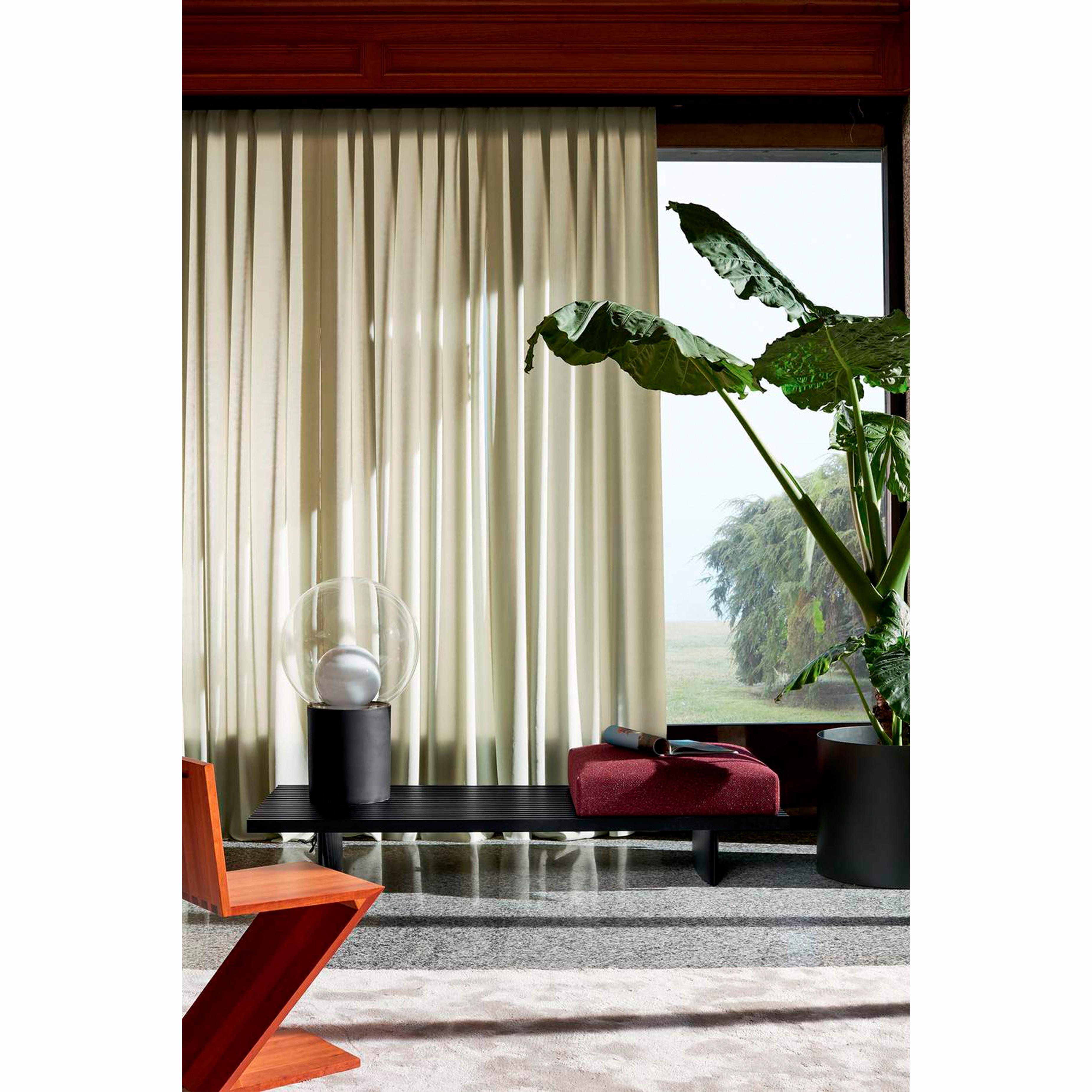 Modulares Sofa von Charlotte Perriand Refolo aus Holz und schwarzem Leder von Cassina im Angebot 6