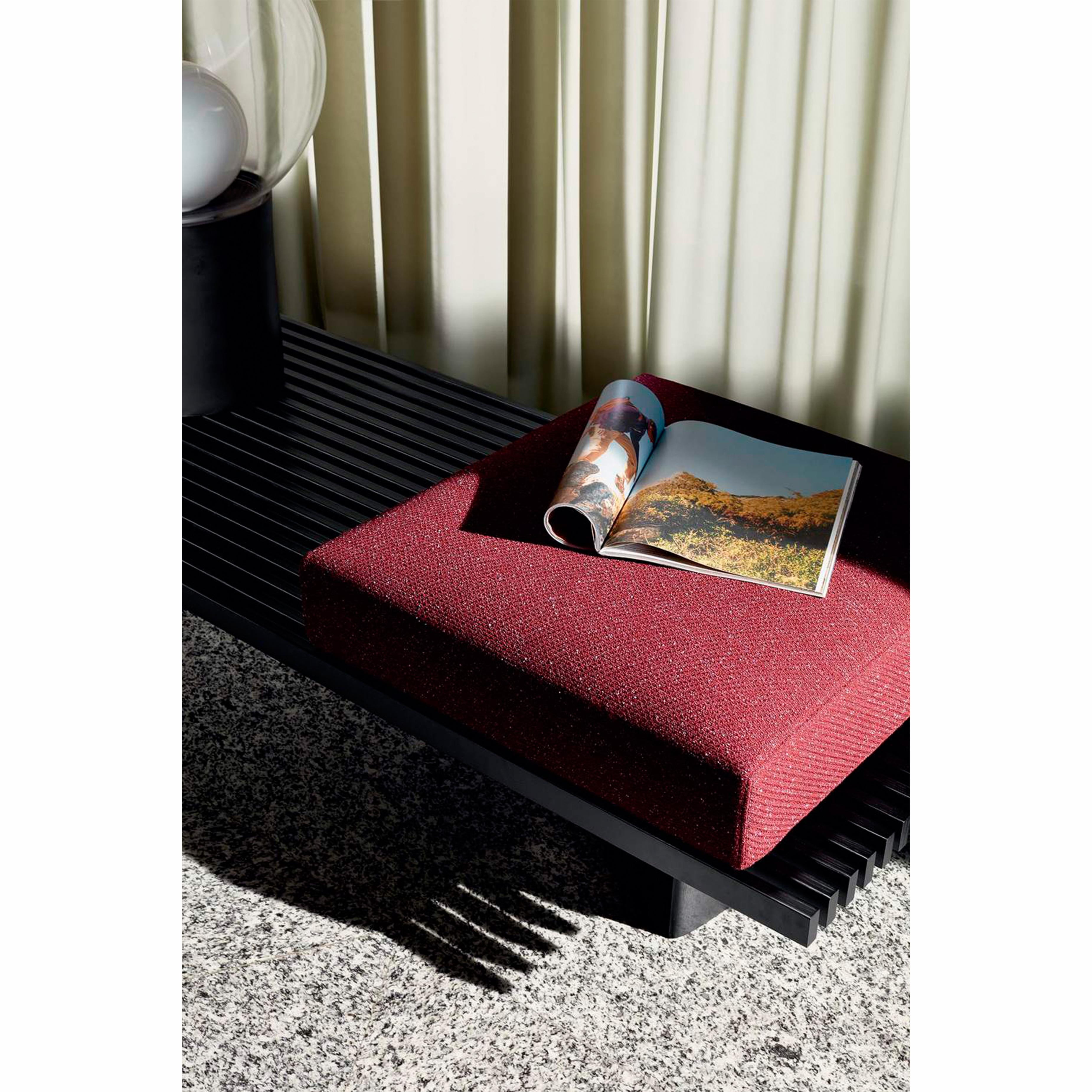 Modulares Sofa von Charlotte Perriand Refolo aus Holz und schwarzem Leder von Cassina im Angebot 7