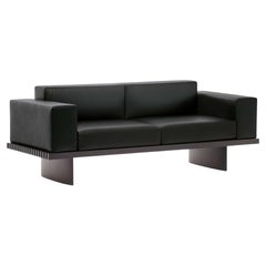 Charlotte Perriand Refolo Sofa in Black Leather for Cassina, Italy - new