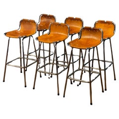 Charlotte Perriand Selected Les Acrs Bar Stools - 1960's - 6 available