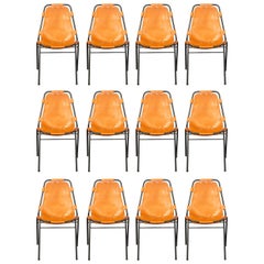 Charlotte Perriand, Set of 12 Chairs, DalVera Edition, France, circa 1967