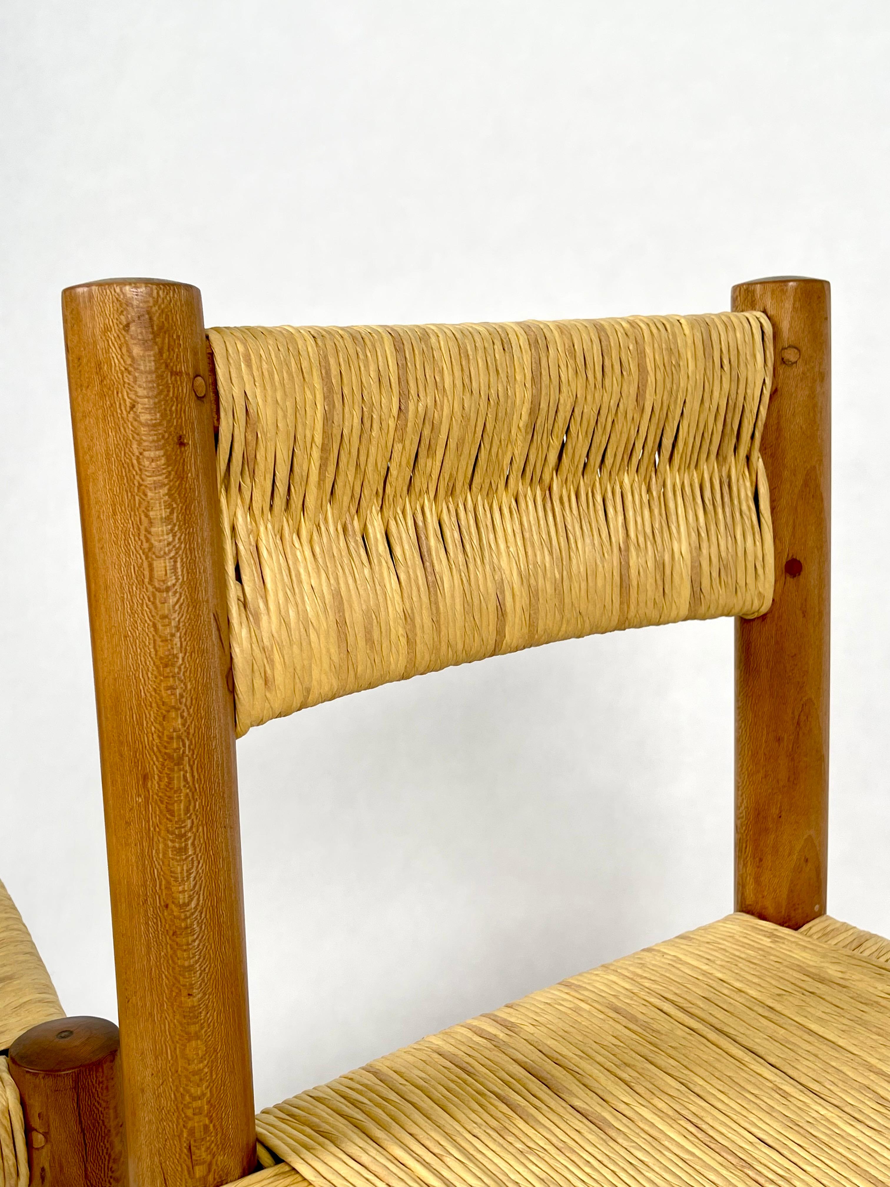 Charlotte Perriand:: ensemble de 2 chaises 