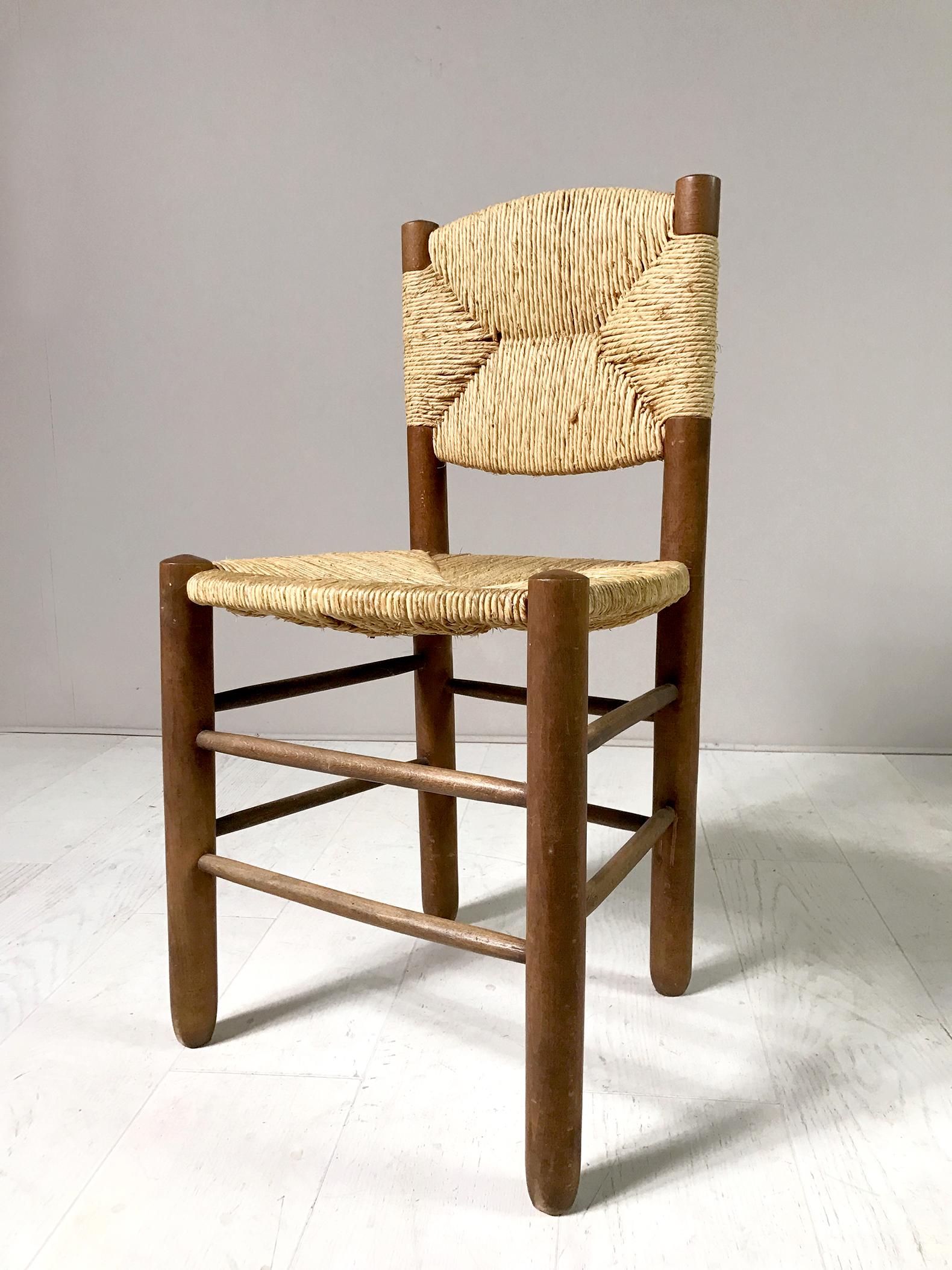 Charlotte Perriand, Set of 6 Chair N° 18 Bauche, France, 1950 4