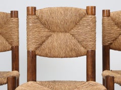 Charlotte Perriand, Set of Eight Side Chairs, Model Bauche in Original Condition