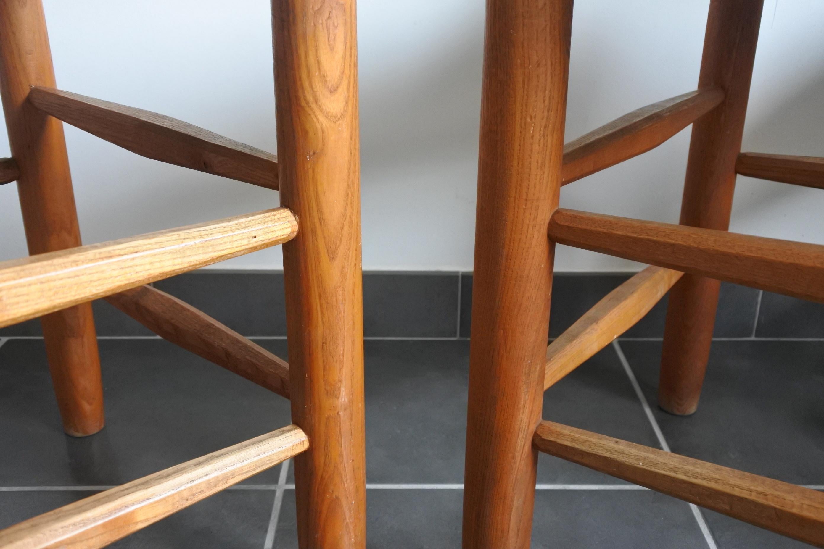 Charlotte Perriand Set of Four Bauche Chairs N 19, Steph Simon, France, 1950s In Good Condition In La Teste De Buch, FR