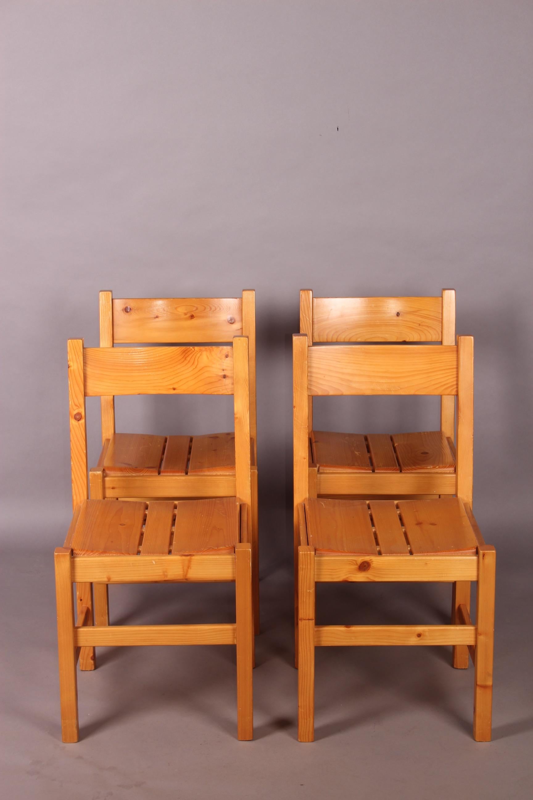 French Charlotte Perriand Set of Four Chairs for Les Arcs