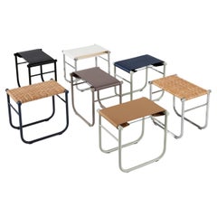 Ensemble de sept tabourets modèle 9 de Charlotte Perriand pour Cassina