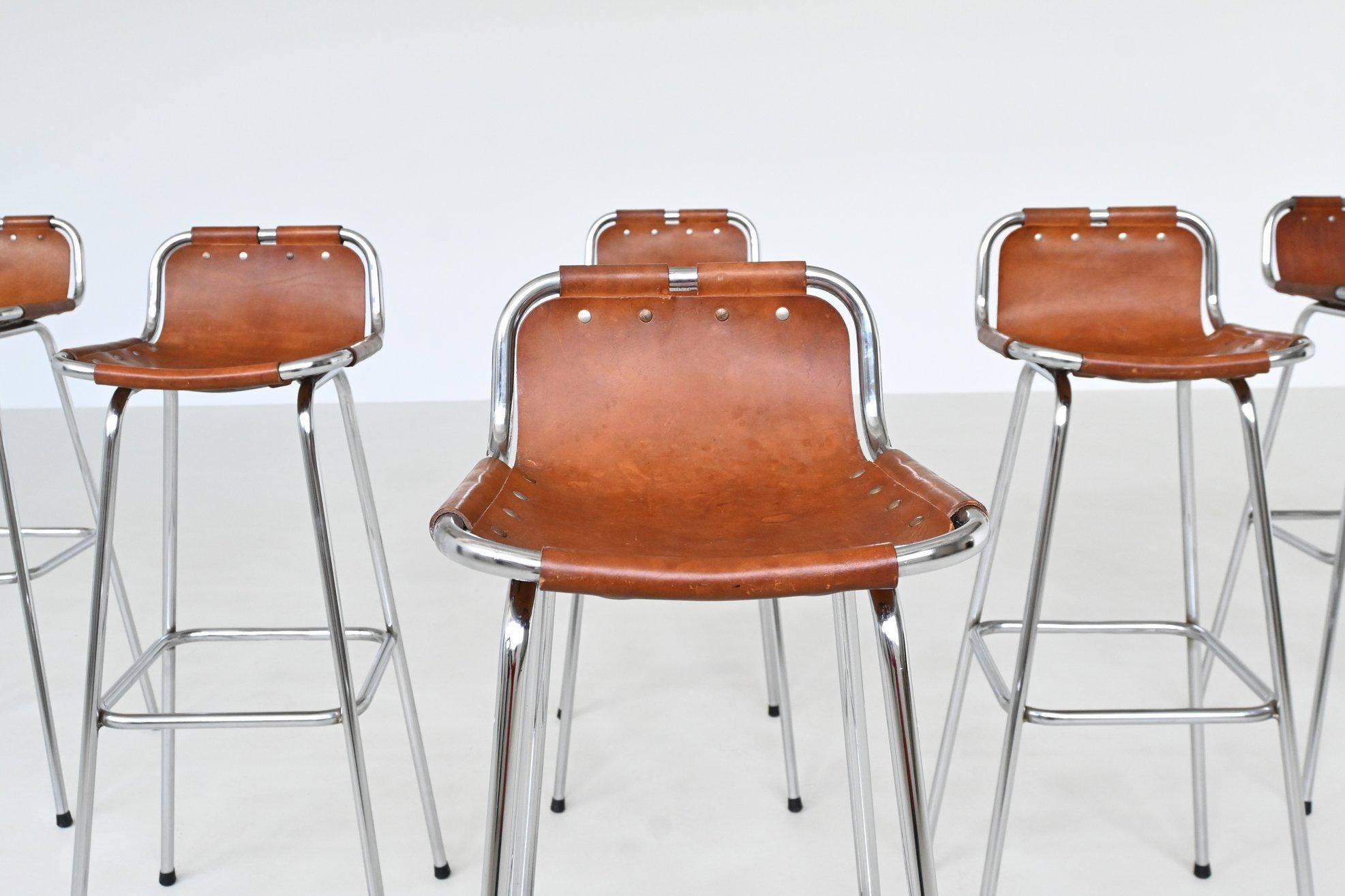 Charlotte Perriand set of six bar stools Les Arcs Ski Resort France 1960 For Sale 3