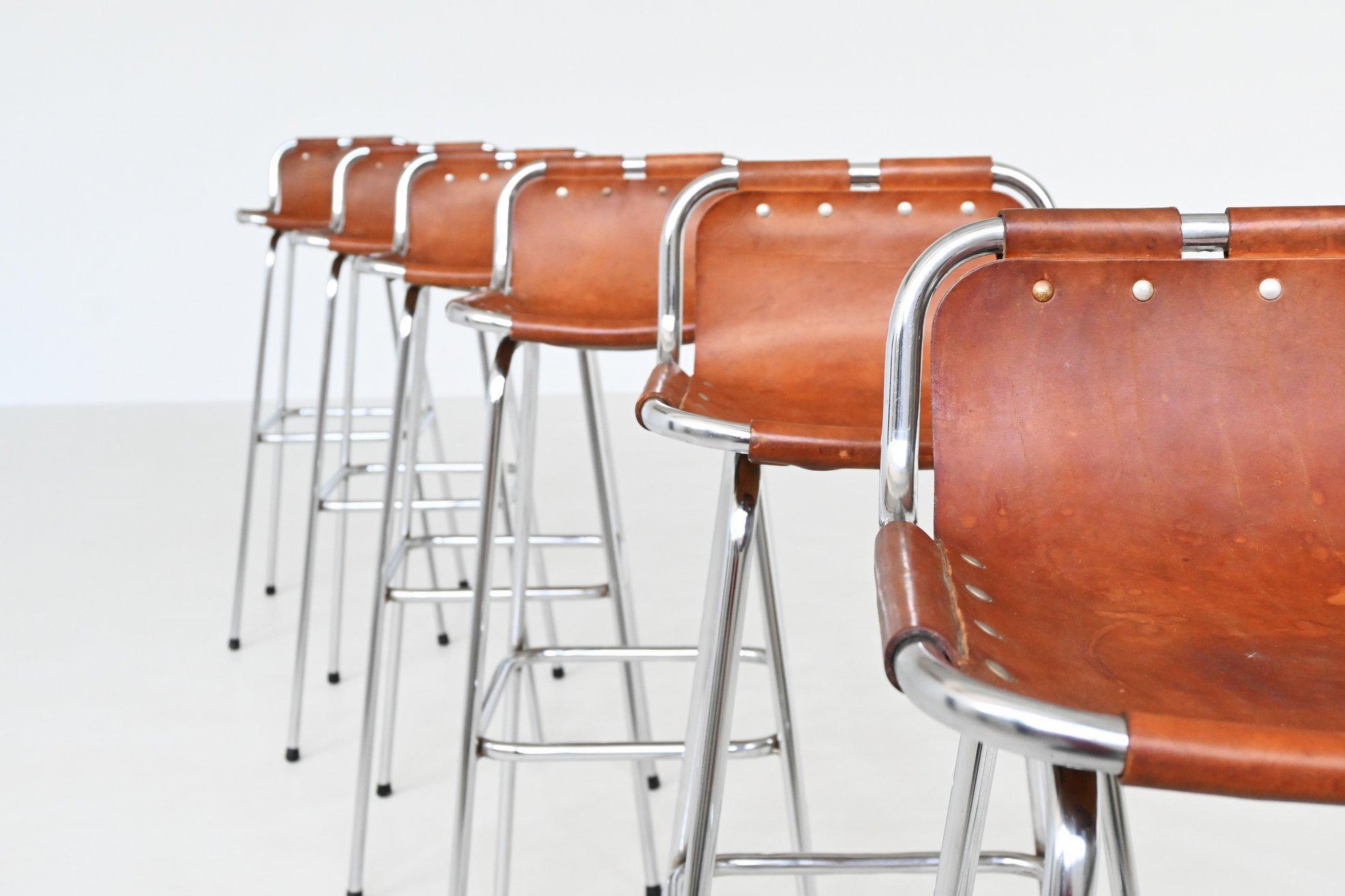 Charlotte Perriand set of six bar stools Les Arcs Ski Resort France 1960 For Sale 4