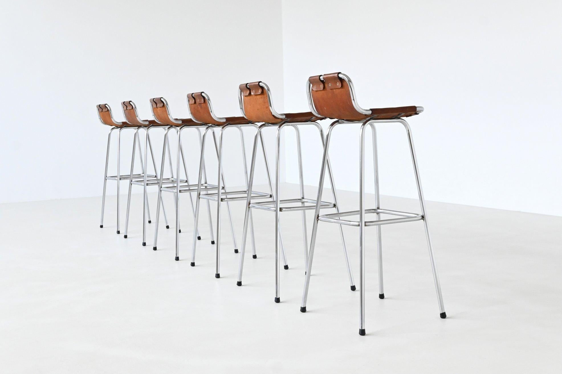 Charlotte Perriand set of six bar stools Les Arcs Ski Resort France 1960 In Good Condition For Sale In Etten-Leur, NL
