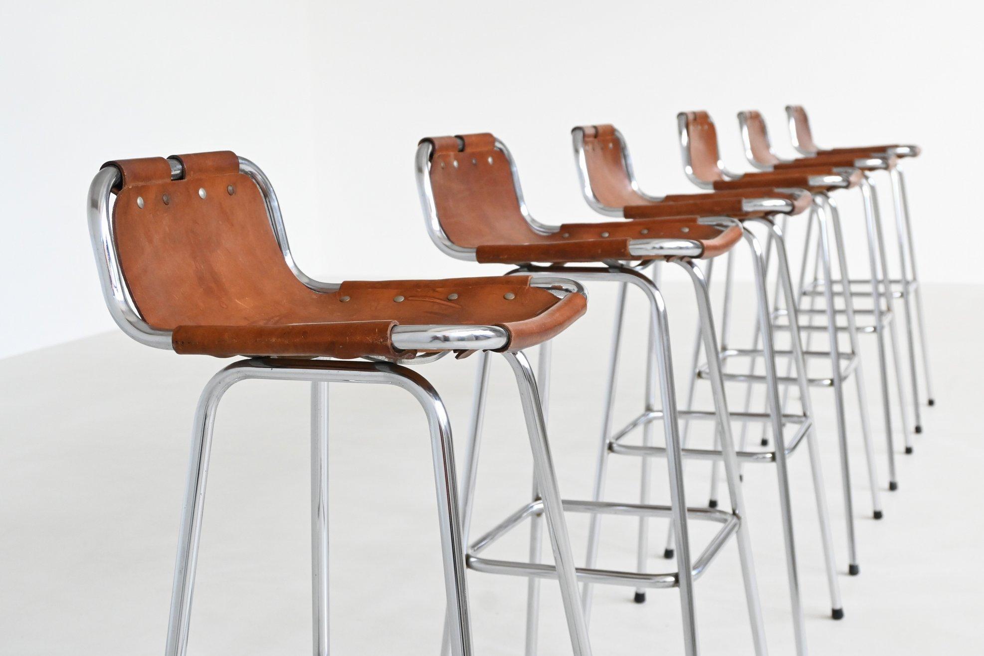 Charlotte Perriand set of six bar stools Les Arcs Ski Resort France 1960 For Sale 2