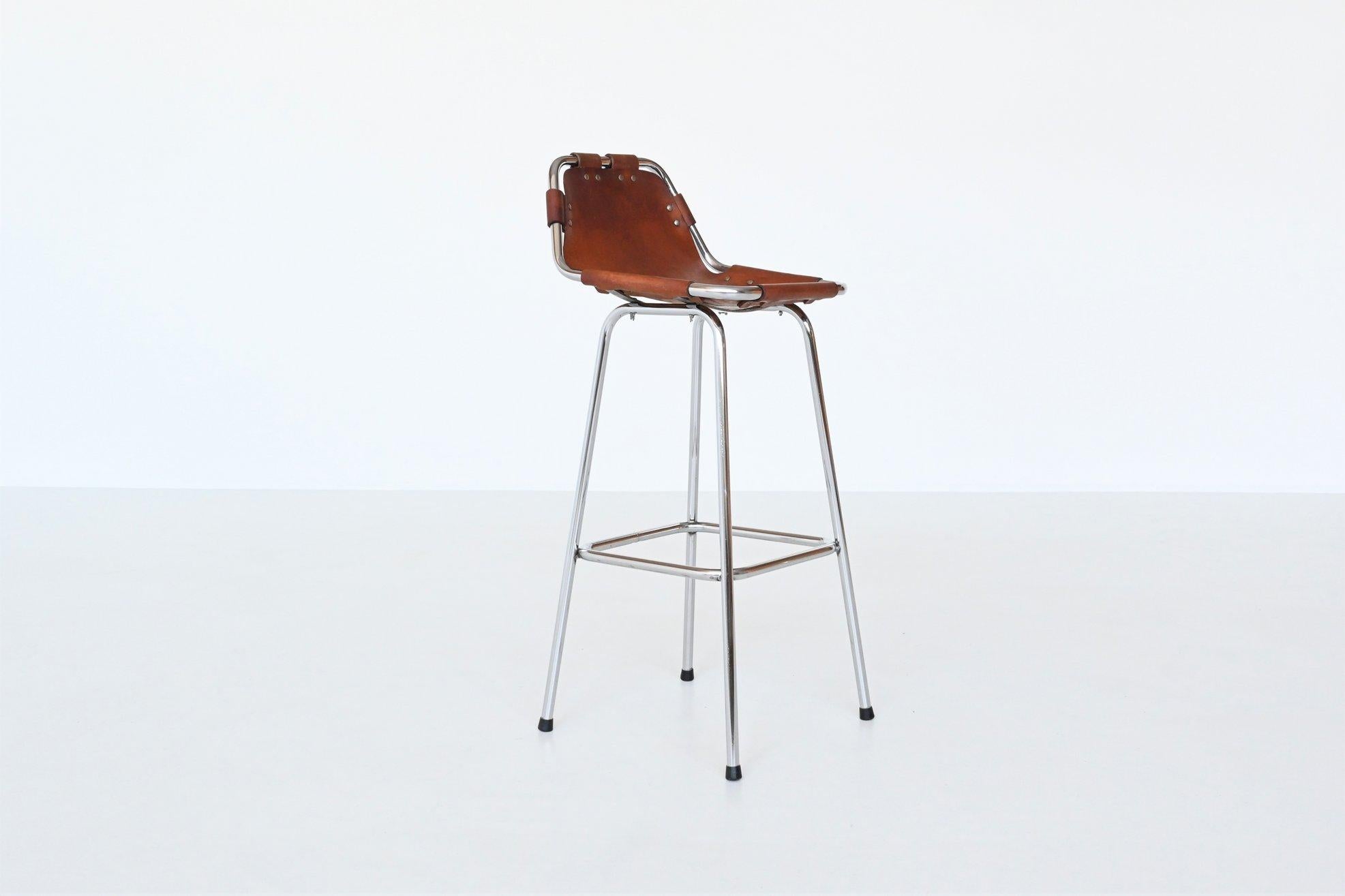 Charlotte Perriand Set of Three Bar Stools Les Arcs Ski Resort France 1960 4