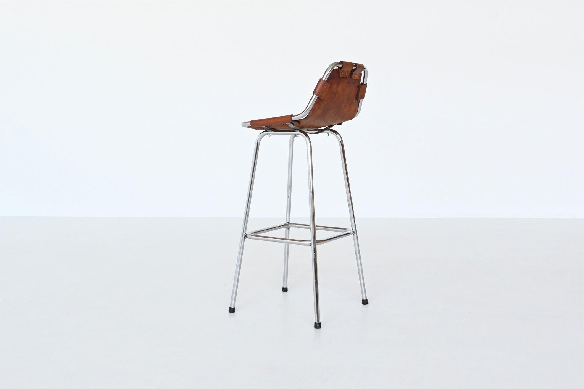 Charlotte Perriand Set of Three Bar Stools Les Arcs Ski Resort France 1960 5