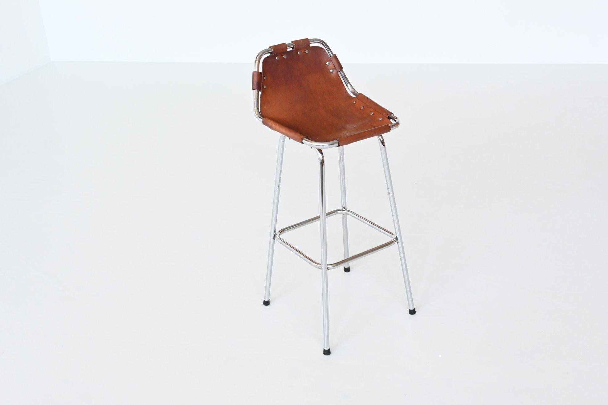 Charlotte Perriand Set of Three Bar Stools Les Arcs Ski Resort France 1960 6