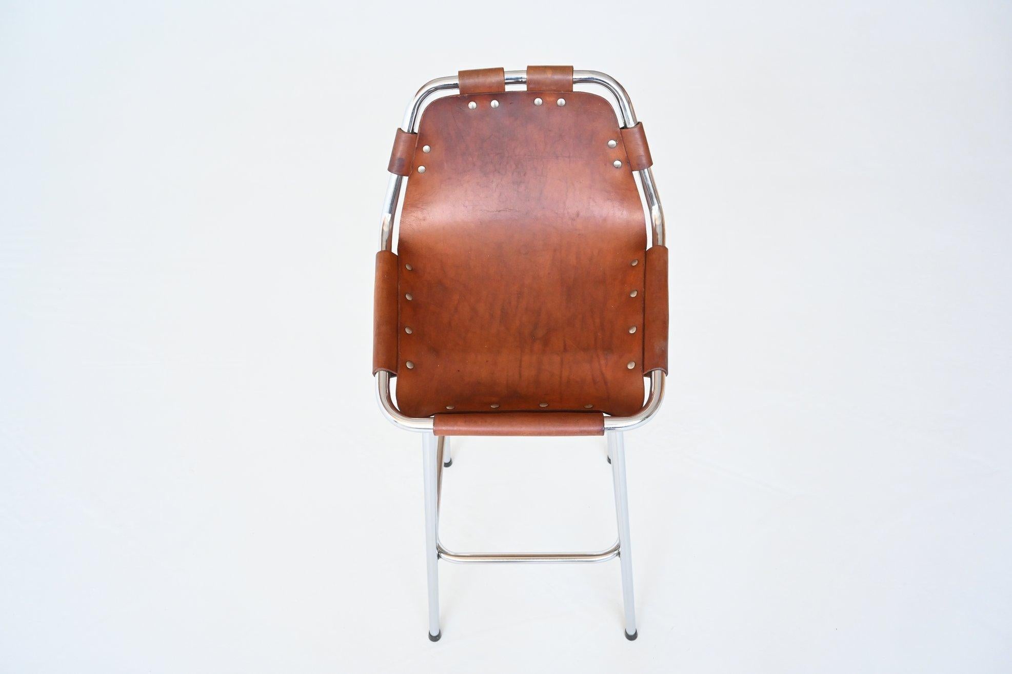 Charlotte Perriand Set of Three Bar Stools Les Arcs Ski Resort France 1960 7