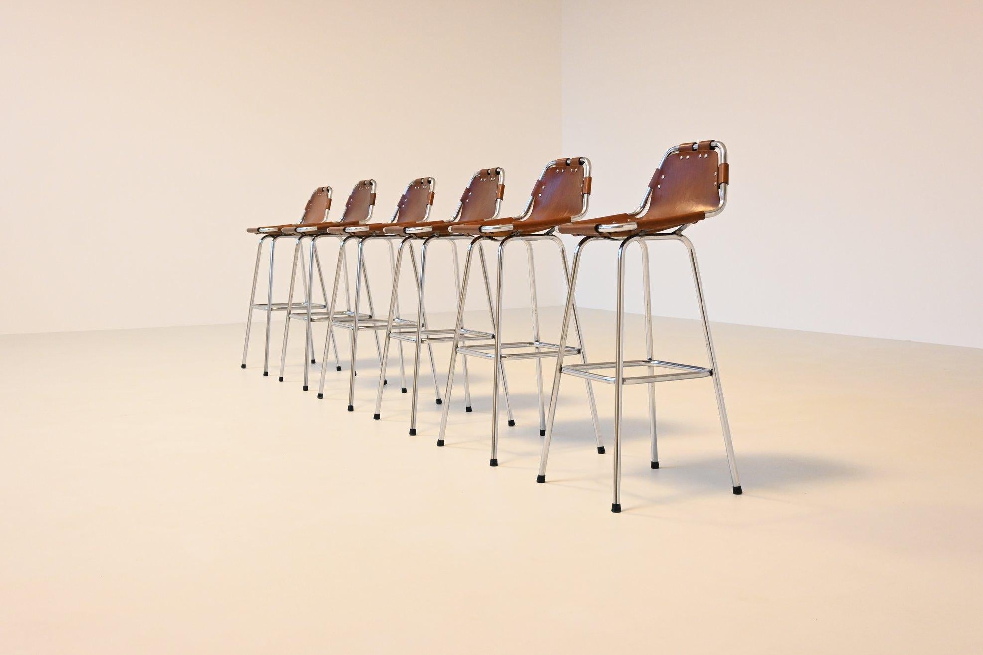 Mid-Century Modern Charlotte Perriand set of three bar stools Les Arcs Ski Resort France 1960