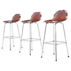 Charlotte Perriand Set of Three Bar Stools Les Arcs Ski Resort France 1960