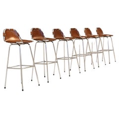 Charlotte Perriand set of three bar stools Les Arcs Ski Resort France 1960