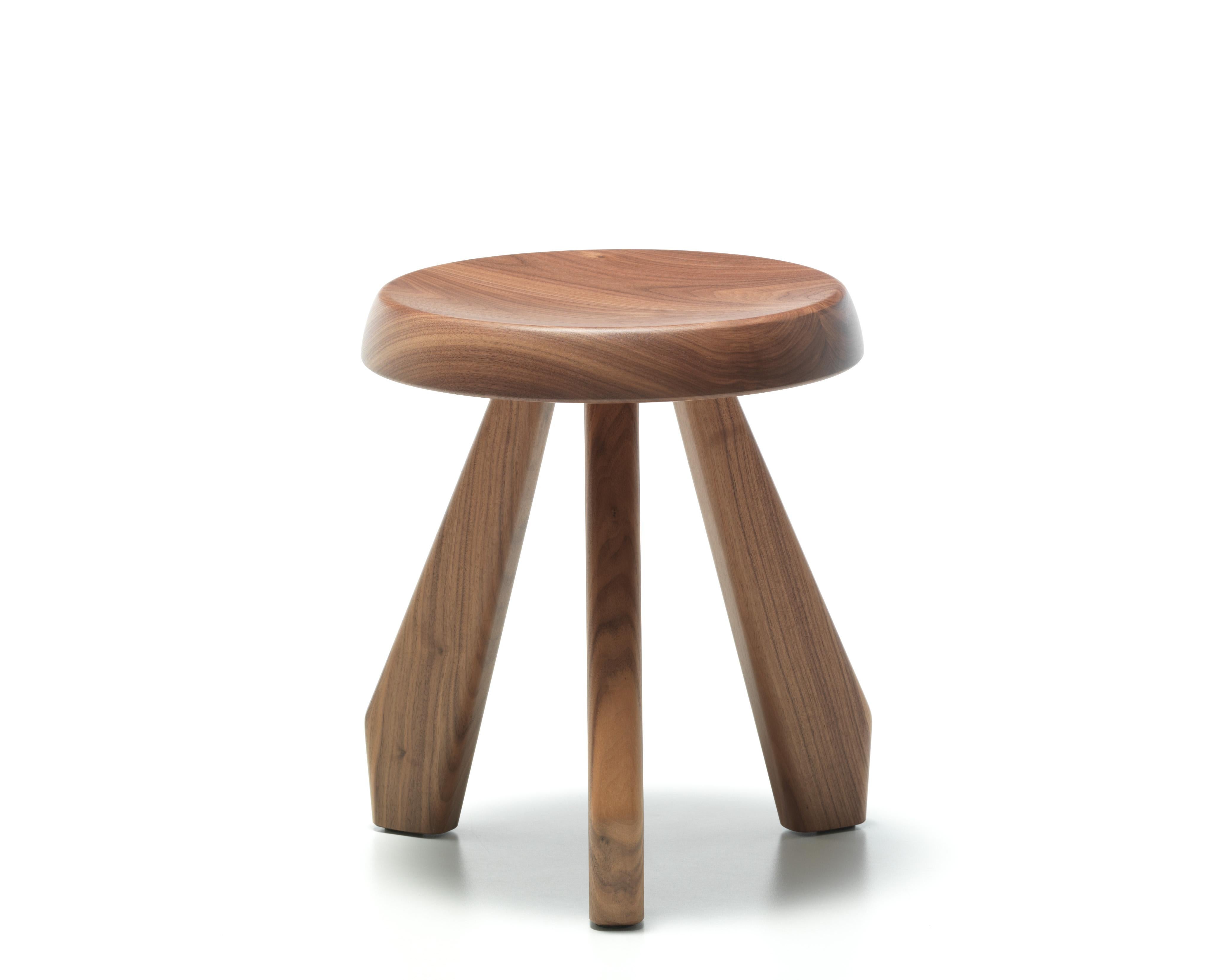 Charlotte Perriand Set of Twelve Berger and Meribel Wood Stools by Cassina 8