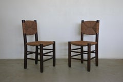 Charlotte Perriand Set of Two Chairs N 19, France, Early 1950s
