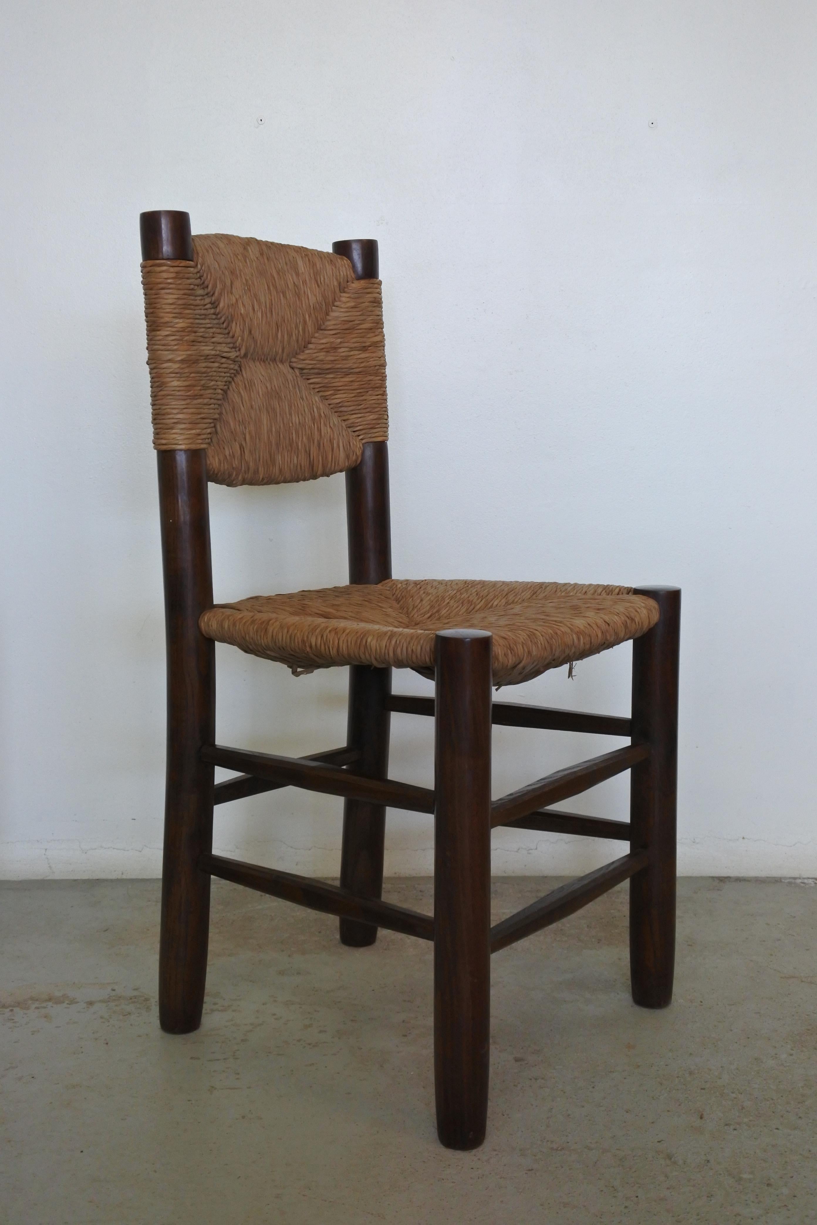 Mid-20th Century Charlotte Perriand Set of Two Chairs N 19, France, Early 1950s