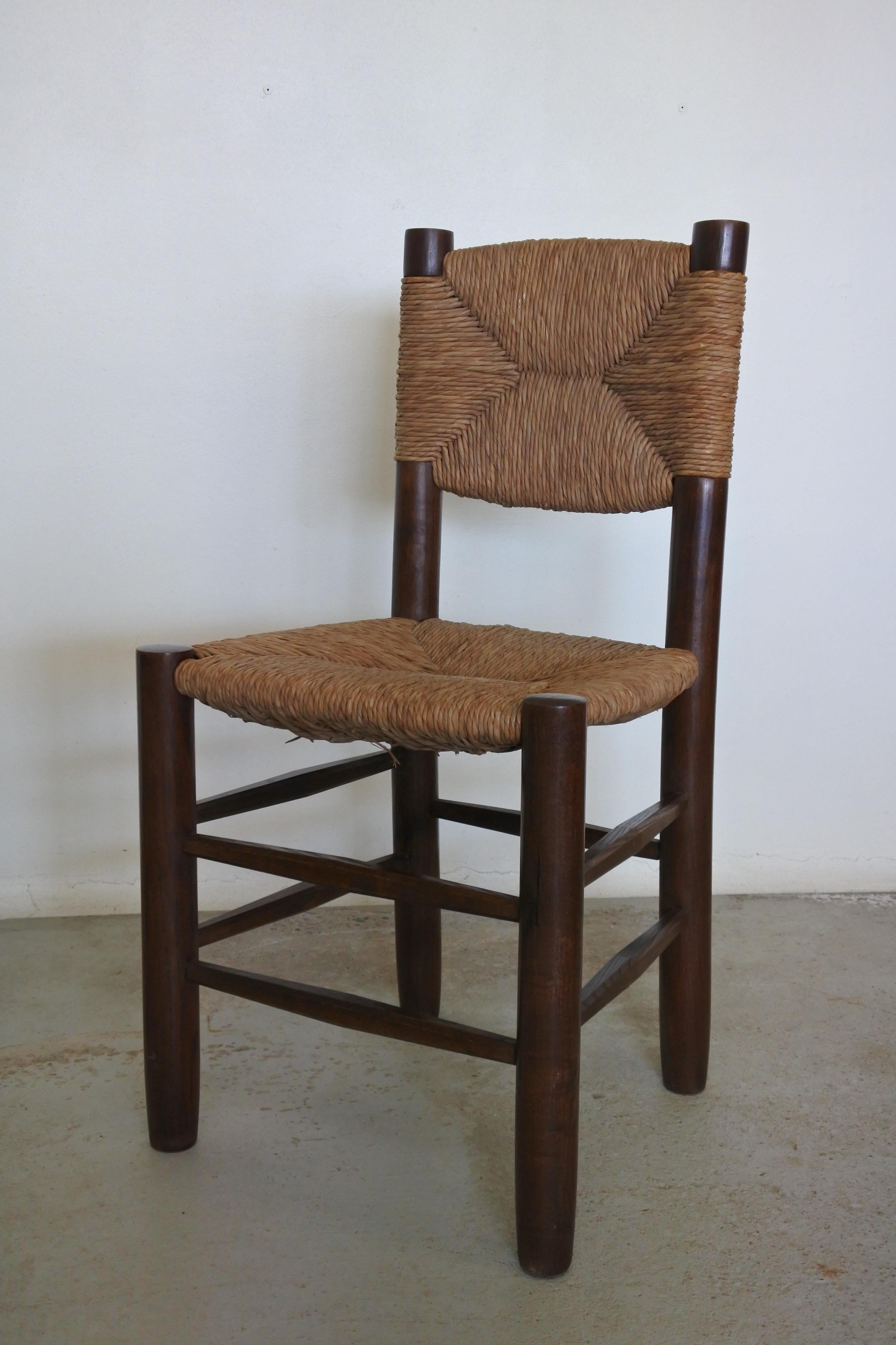 Ash Charlotte Perriand Set of Two Chairs N 19, France, Early 1950s