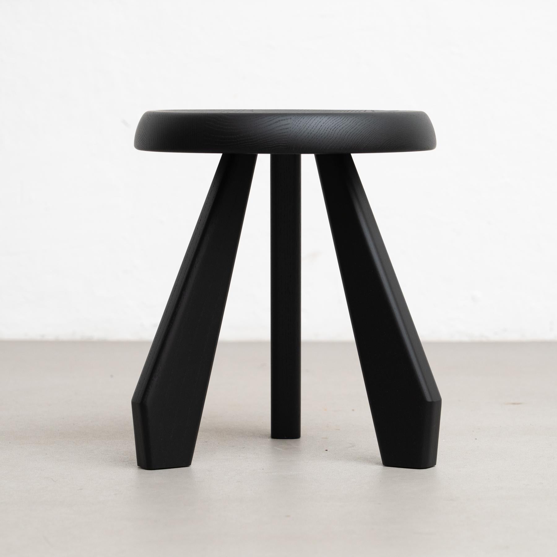 Bois Charlotte Perriand Ensemble de deux tabourets en bois Meribel pour Cassina en vente