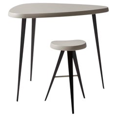 Charlotte Perriand Set Of Two Mexique Stool and Table Outdoor For Cassina