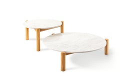 Charlotte Perriand Set of Two Tables À Plateau Interchangeable by Cassina