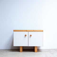 Charlotte Perriand Side Board from Les Arcs, 2 Doors, Green Top