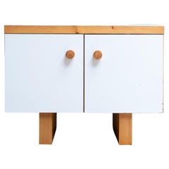 Charlotte Perriand Side Board from Les Arcs, 2 Doors, Green Top