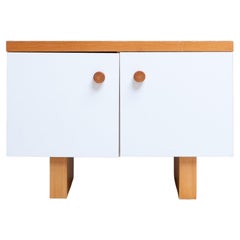 Retro Charlotte Perriand Side Board from Les Arcs, 2 Doors, Green Top