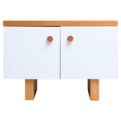 Charlotte Perriand Side Board from Les Arcs, 2 Doors, Green Top