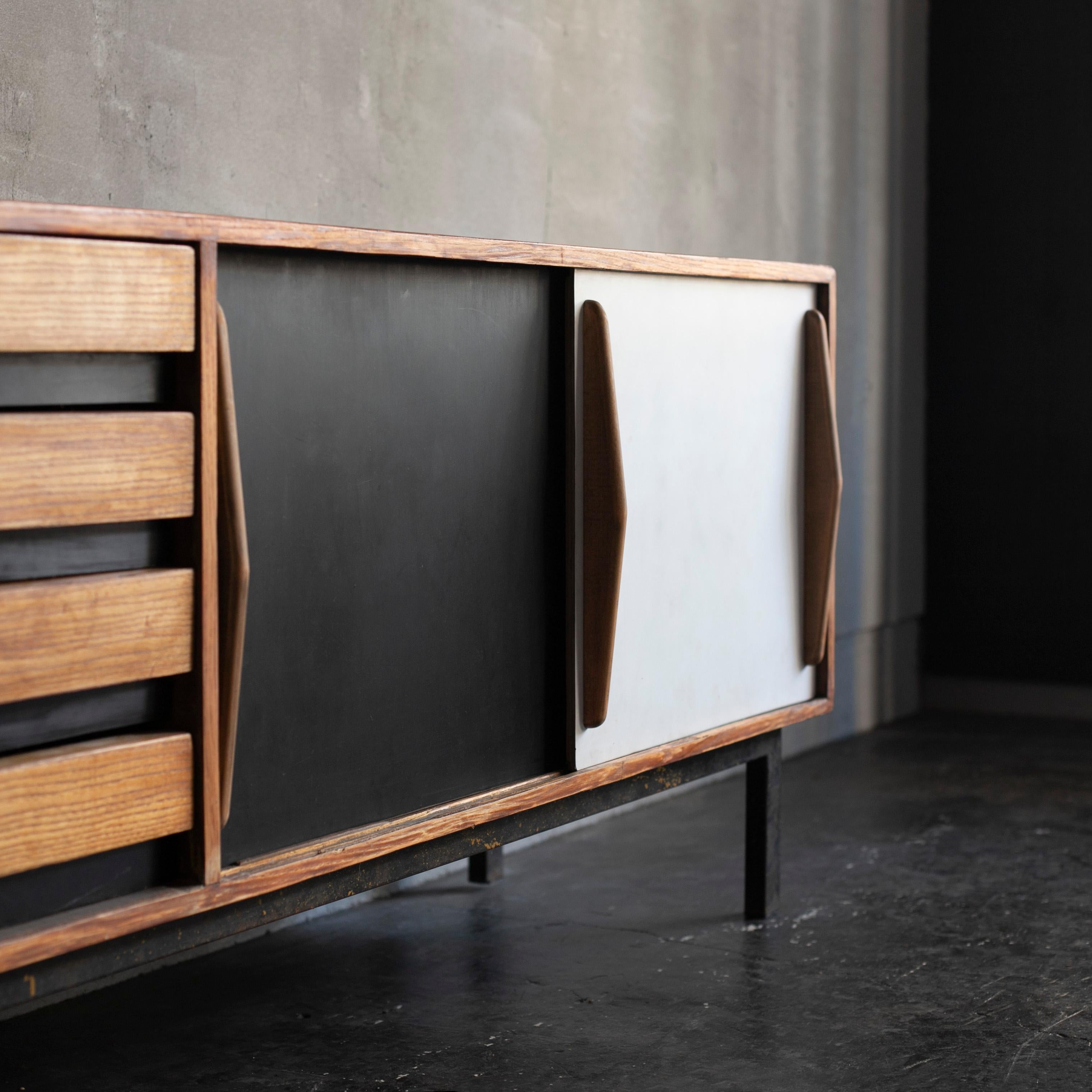 Charlotte Perriand Sideboard from Cite Cansado, Mauritania In Fair Condition In Edogawa-ku Tokyo, JP