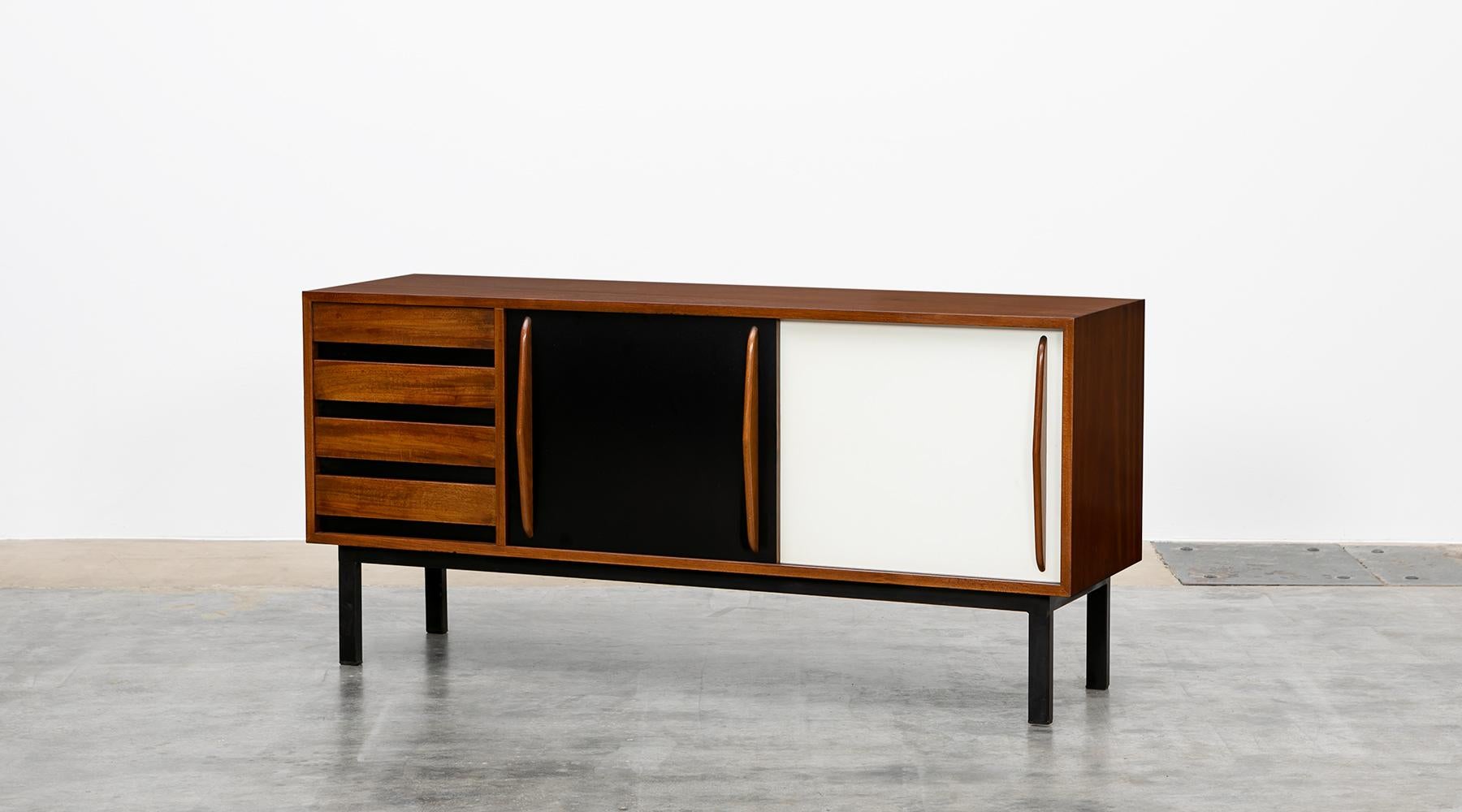 French Charlotte Perriand Sideboard in Mahogany 'h'