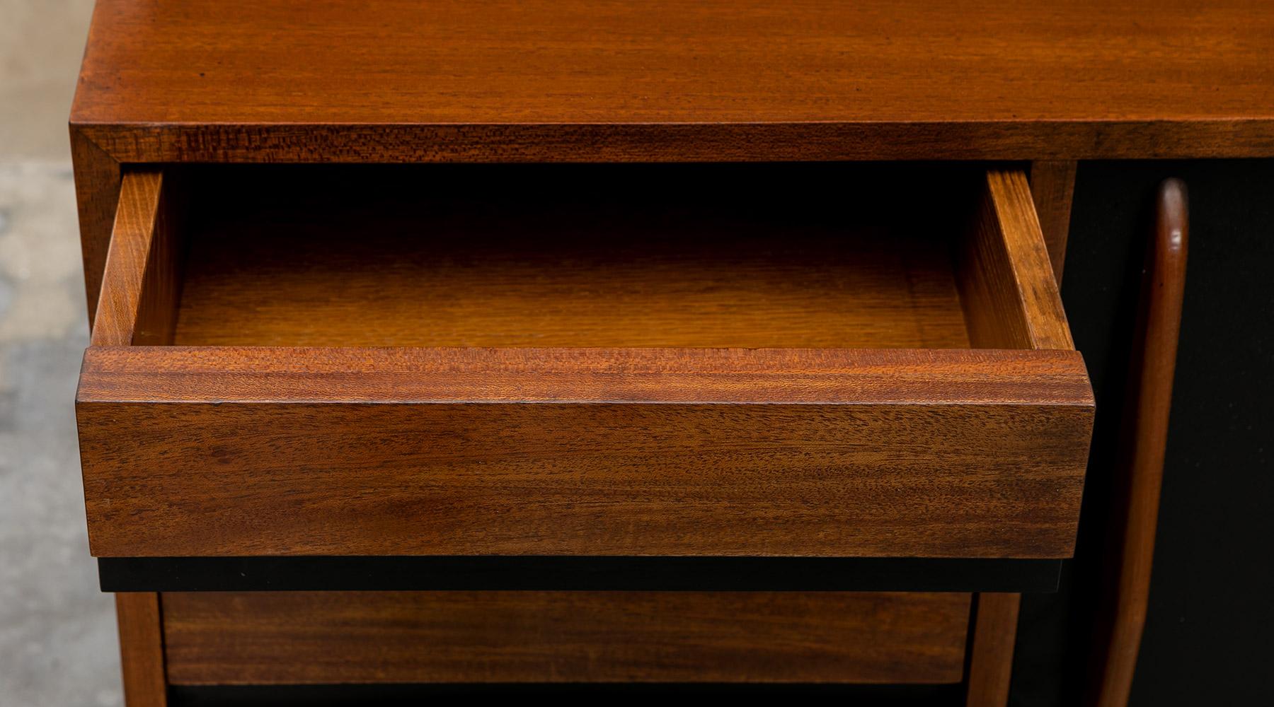 Metal Charlotte Perriand Sideboard in Mahogany 'h'
