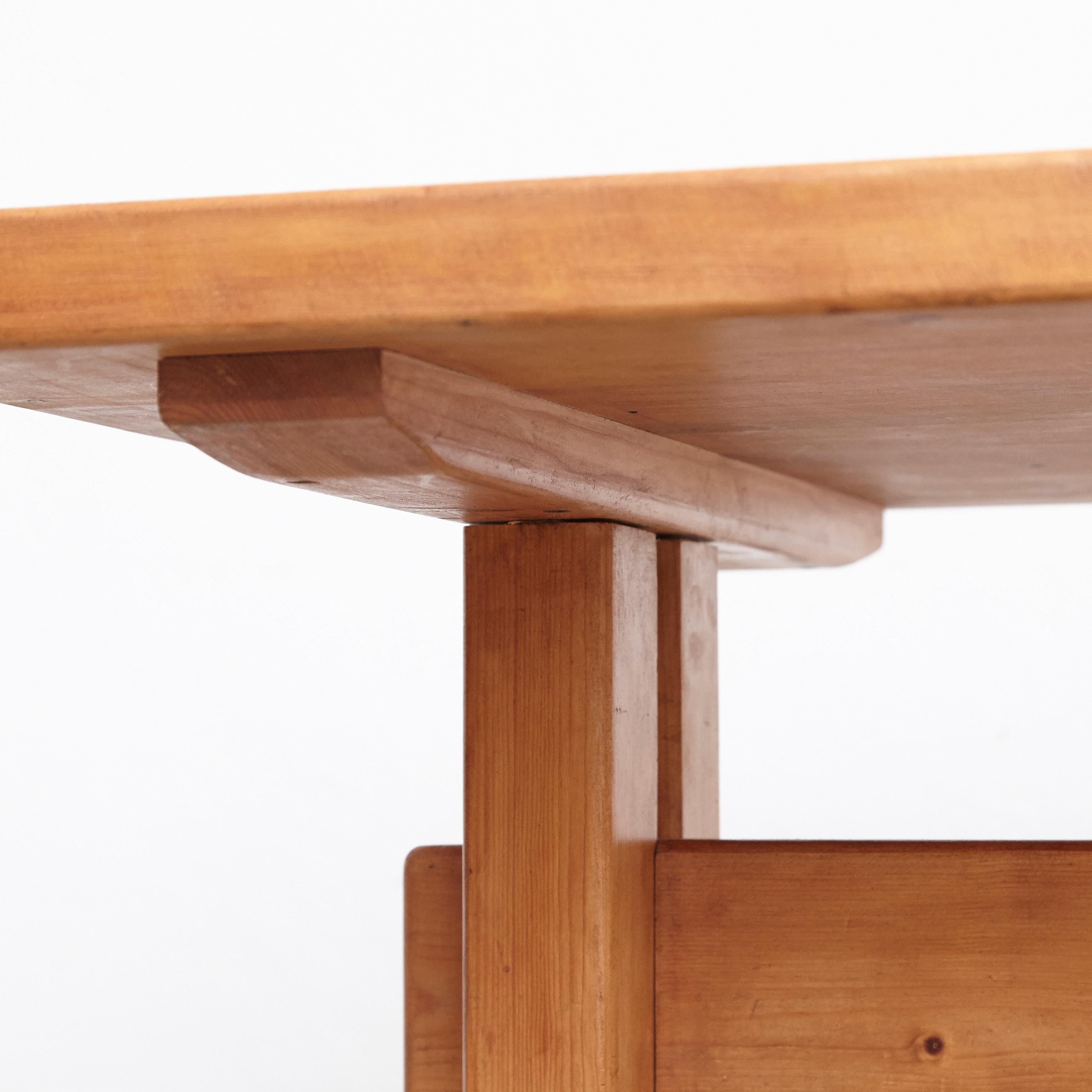 Charlotte Perriand Small Wood Table for Les Arcs, circa 1960 6
