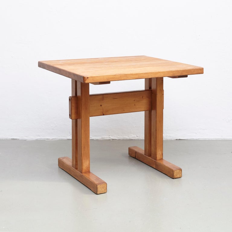 Charlotte Perriand Small Wood Table for Les Arcs, circa 1960 For Sale