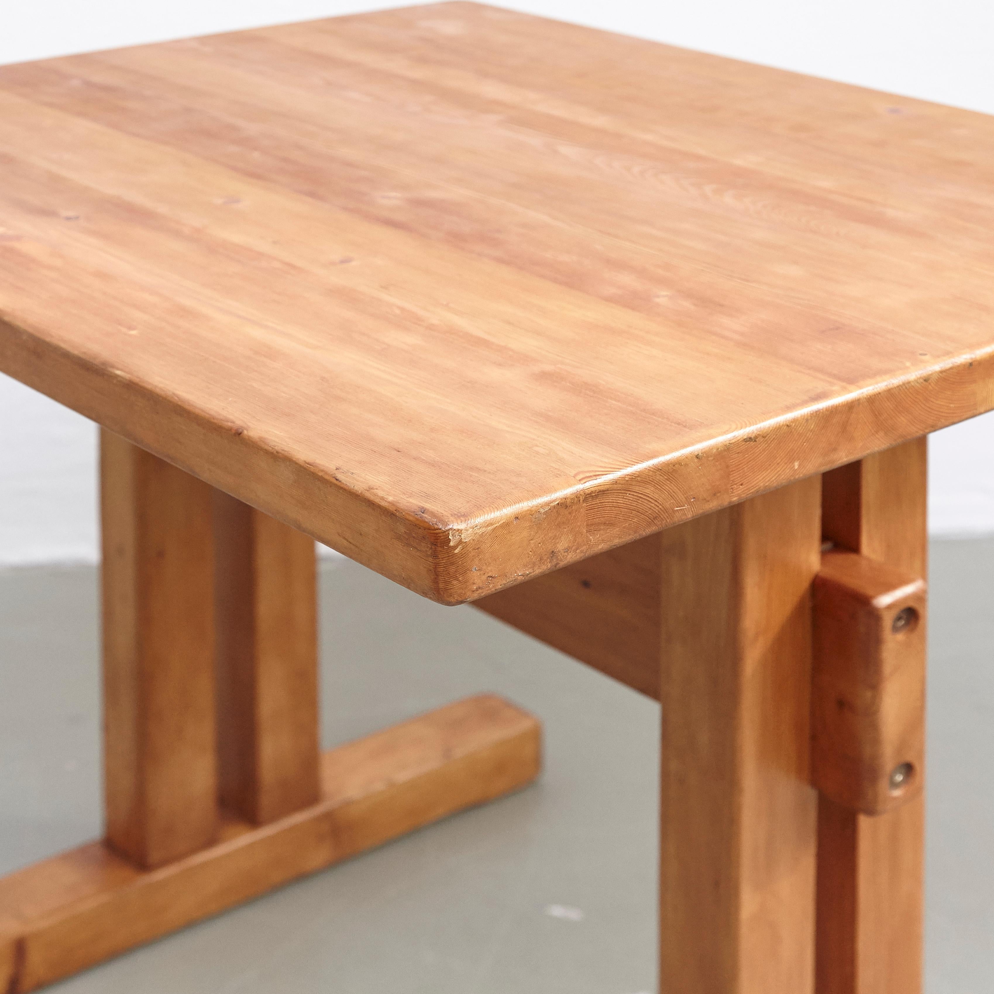 Mid-20th Century Charlotte Perriand Small Wood Table for Les Arcs, circa 1960