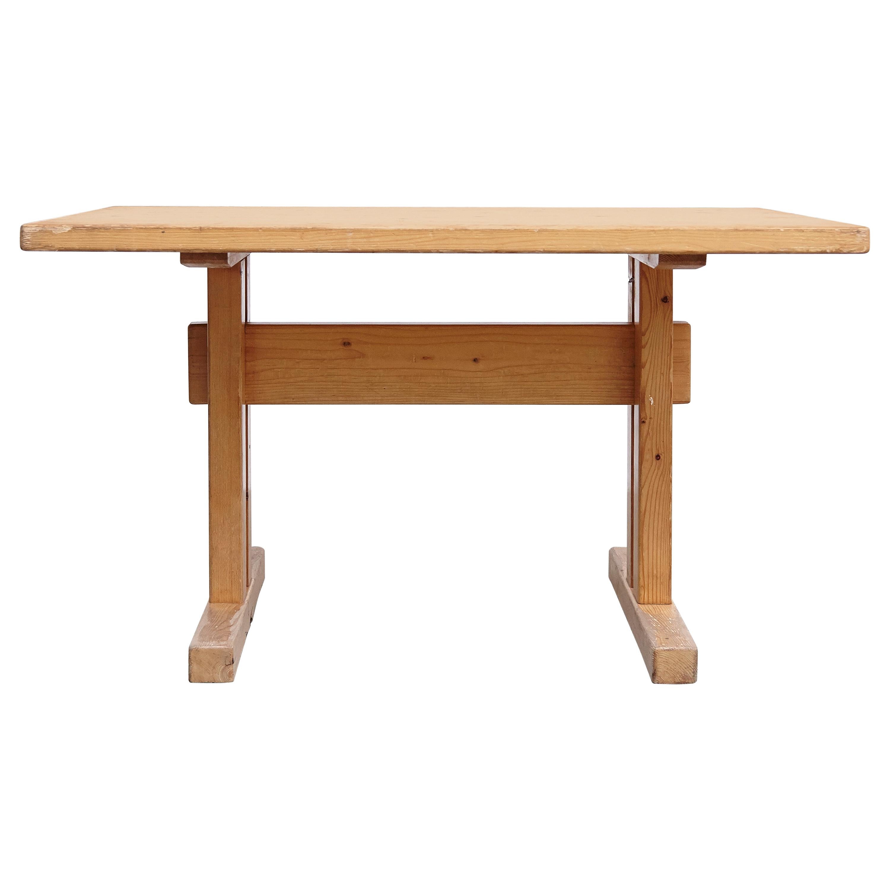 Charlotte Perriand, Mid Century Modern Small Wood Table for Les Arcs, circa 1960